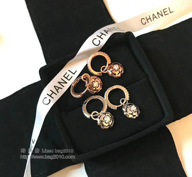 chanel耳環 原單品質 玫瑰花耳環 925純銀 小香經典Logo香奈兒山茶花  gzsc1335